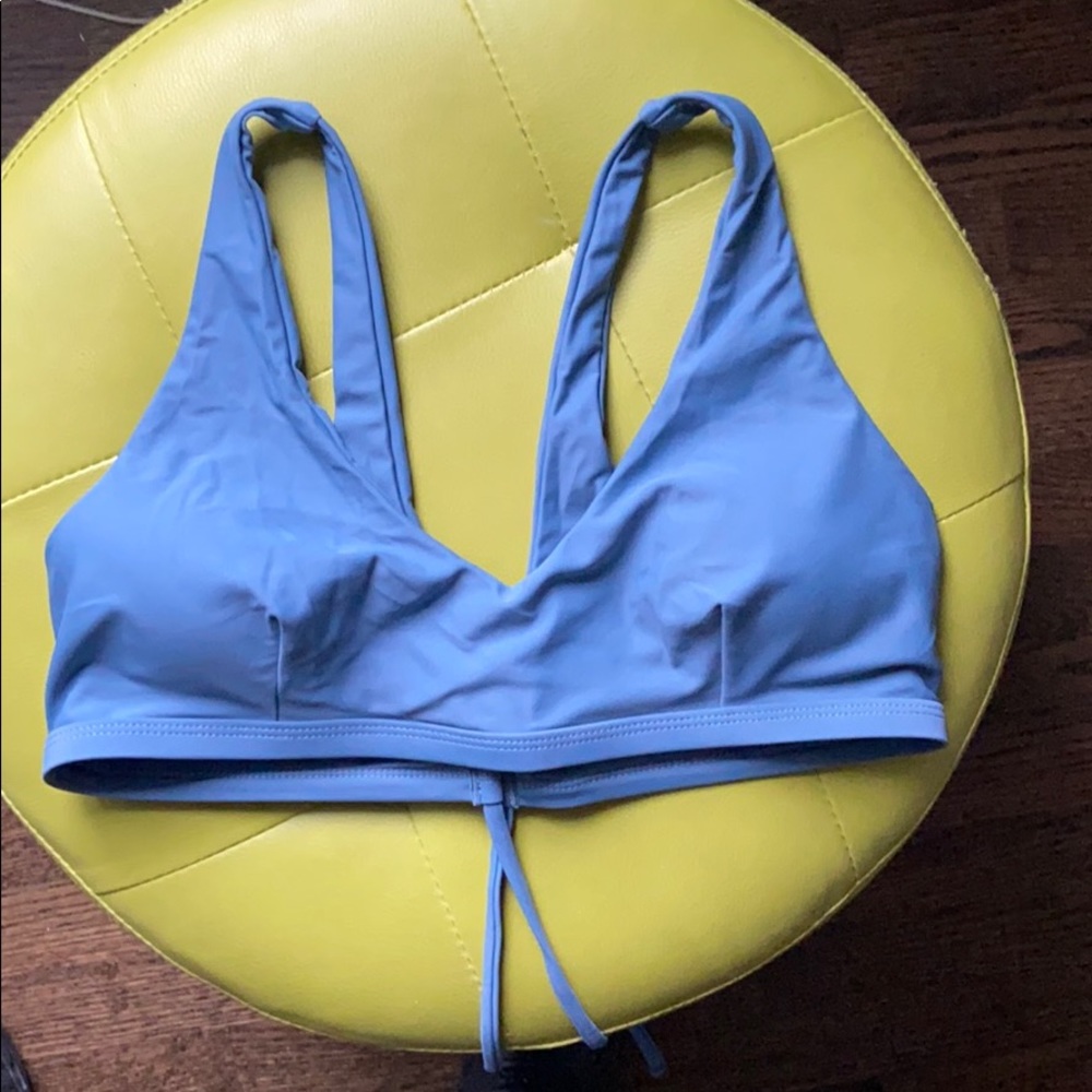 light blue bikini top